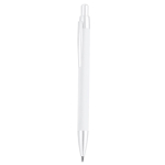Pen van gerecycled aluminium met metallic details en blauwe inkt kleur wit  negende weergave
