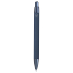 Pen van gerecycled aluminium met metallic details en blauwe inkt