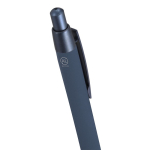 Pen van gerecycled aluminium met metallic details en blauwe inkt