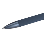 Pen van gerecycled aluminium met metallic details en blauwe inkt