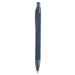 Pen van gerecycled aluminium met metallic details en blauwe inkt