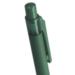 Aluminium drukpen met rubberen afwerking en blauwe inkt
