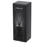 Aromadiffuser van zwart glas met 5 vezelstaafjes 200ml