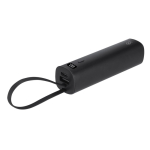 Powerbank van gerecycled aluminium met vaste USB-C-kabel 5.000mAh kleur zwart  negende weergave