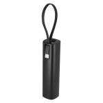 Powerbank van gerecycled aluminium met vaste USB-C-kabel 5.000mAh