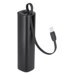 Powerbank van gerecycled aluminium met vaste USB-C-kabel 5.000mAh