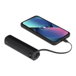 Powerbank van gerecycled aluminium met vaste USB-C-kabel 5.000mAh