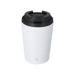 Thermosbeker van gerecycled RVS met lekvrije sluiting 350ml kleur wit  negende weergave