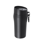 Thermosbeker van gerecycled RVS met drukknopopening 280ml kleur zwart  negende weergave