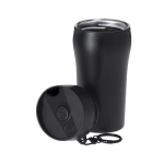 Thermosbeker van gerecycled RVS met drukknopopening 280ml