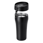 Thermosbeker van gerecycled RVS met drukknopopening 280ml
