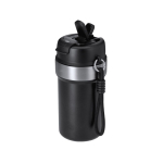 Thermosbeker van gerecycled RVS met handvat en rietje 490ml
