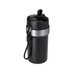 Thermosbeker van gerecycled RVS met handvat en rietje 490ml