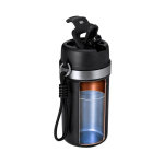 Thermosbeker van gerecycled RVS met handvat en rietje 490ml
