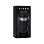 Thermosbeker van gerecycled RVS met handvat en rietje 490ml