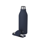 Thermosfles van gerecycled RVS met rubberen afwerking 480ml
