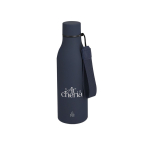 Thermosfles van gerecycled RVS met rubberen afwerking 480ml