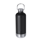 Thermosfles van gerecycled RVS met lekvrije dop en handgreep 800ml kleur zwart  negende weergave