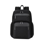 Polyester laptoprugzak met meerdere vakken 15'' kleur zwart  negende weergave