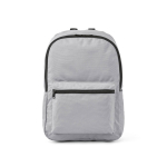 Lichte rugzak van gerecycled plastic, gewatteerd laptopvak 15,6” kleur grijs vooraanzicht
