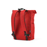 Rolltoprugzak van gerecycled plastic voor 15,6''-laptop kleur rood tweede weergave