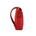 Rolltoprugzak van gerecycled plastic voor 15,6''-laptop kleur rood derde weergave