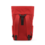 Rolltoprugzak van gerecycled plastic voor 15,6''-laptop kleur rood derde weergave