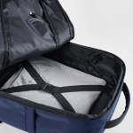 Waterbestendige plastic handbagagerugzak voor 17” kleur marineblauw tweede detail weergave