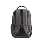 Waterbestendige laptoprugzak 17'' van gerecycled plastic kleur donkergrijs achter weergave
