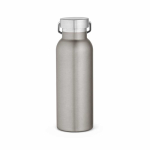 Thermosfles van gerecycled RVS met matte afwerking 530 ml kleur zilver achter weergave