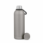 Thermosfles van gerecycled RVS met siliconen handgreep 490 ml kleur zilver tweede vooraanzicht