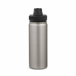 Thermosfles van roestvrij staal met dubbele dop 500 ml kleur zilver achter weergave