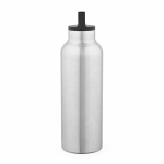 Thermosfles van gerecycled roestvrij staal met draaggreep 2 L kleur zilver vijfde weergave