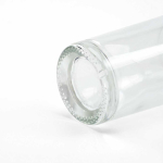 Glazen cilinderfles met smalle hals en zilverkleurige dop 760 ml kleur doorzichtig gedetailleerde weergave