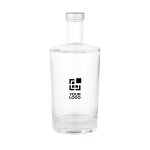 Glazen cilinderfles met smalle hals en zilverkleurige dop 760 ml hoofdweergave