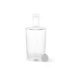 Cilindrische glazen fles met zilverkleurige lekvrije dop 540 ml kleur doorzichtig tweede weergave