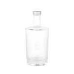Cilindrische glazen fles met zilverkleurige lekvrije dop 540 ml hoofdweergave