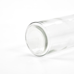 Glazen fles met zilverkleurige lekvrije schroefdop 510 ml kleur doorzichtig gedetailleerde weergave