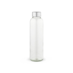 Glazen fles met zilverkleurige lekvrije schroefdop 510 ml kleur doorzichtig vooraanzicht