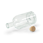 Glazen fles met luchtdichte houten dop 780 ml kleur doorzichtig vooraanzicht