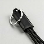 3-in-1-snellaadkabel met aluminium sleutelhanger 10 W kleur zwart sfeerweegave