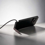 USB-C-snellaadkabel met geïntegreerde telefoonhouder 60 W kleur zwart