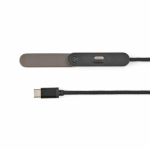 USB-C-snellaadkabel met geïntegreerde telefoonhouder 60 W kleur zwart achter weergave