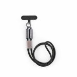 USB-C-laadkabel met zinklegering en verstelbaar telefoonkoord 60 W kleur zwart vooraanzicht
