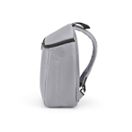 Isolerende rugzak van gerecycled polyester met dubbele rits 12 L kleur grijs vierde weergave