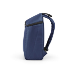 Isolerende rugzak van gerecycled polyester met dubbele rits 12 L kleur marineblauw vierde weergave