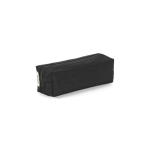 Multifunctioneel etui van gerecycled canvas met rits 270 g/m² kleur zwart tweede weergave