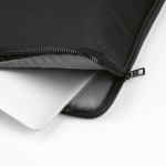 Stevige waterdichte laptoptas van gerecycled nylon 15,6'' kleur zwart gedetailleerde weergave