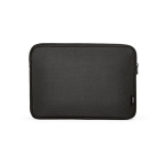 Stevige waterdichte laptoptas van gerecycled nylon 15,6'' kleur zwart vooraanzicht