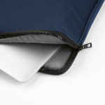 Stevige waterdichte laptoptas van gerecycled nylon 15,6'' kleur marineblauw gedetailleerde weergave